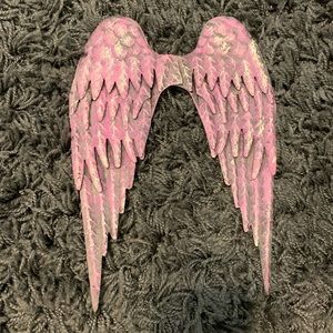 Pink Antique and Rustic Angel Wings